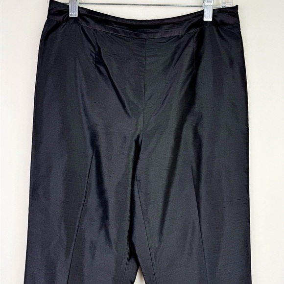 Flores & Flores Black Silk Crop Pants - Picture 2 of 8